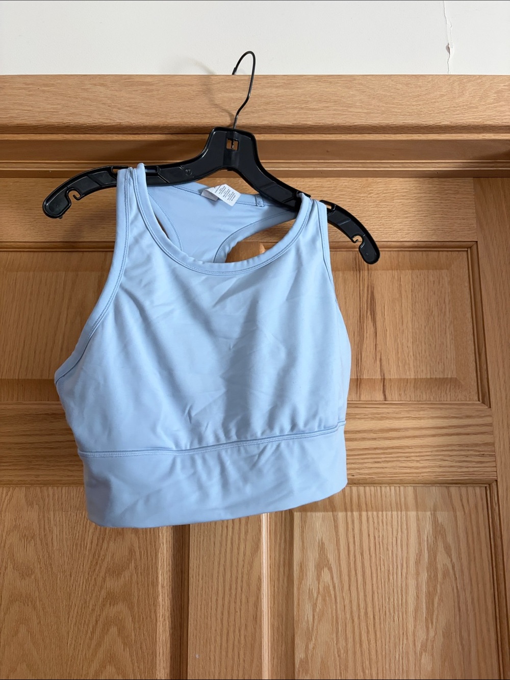 Light Blue Cropped Sports Bra Tank